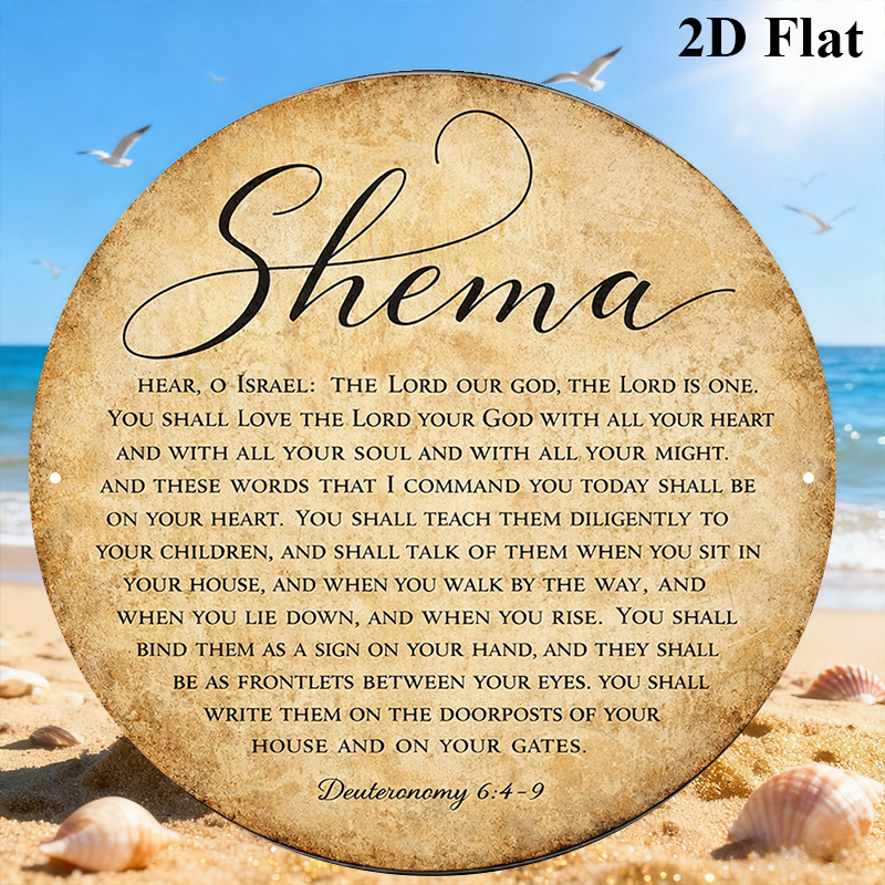 Home Decor Living Room - CIFBUY Vintage Judaica Scripture Aluminum Wall