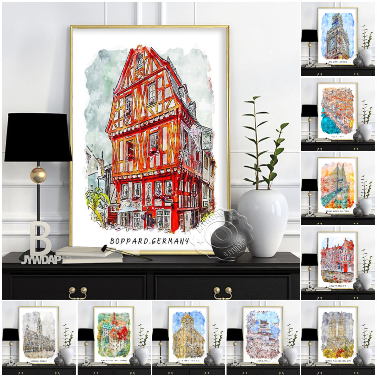 Germany Home Decor - World City Travel Poster, London Denmark
