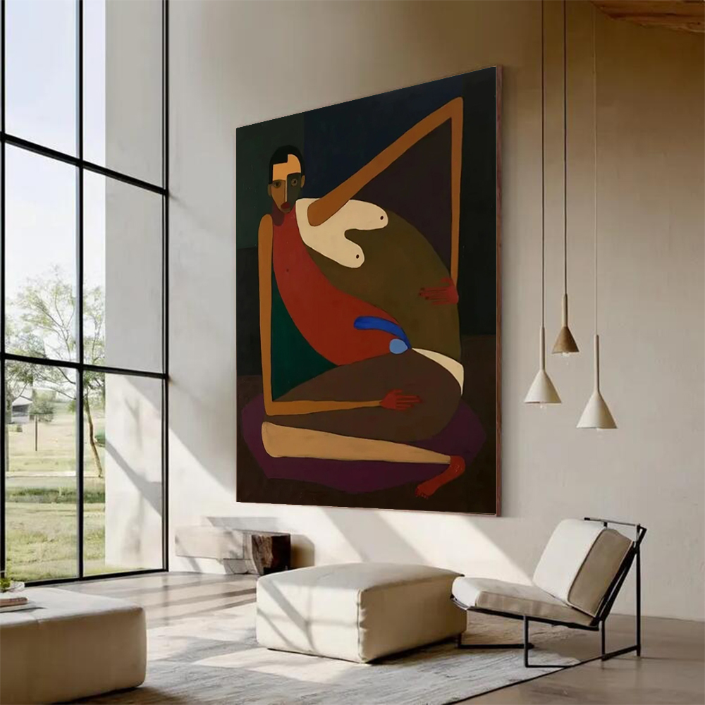 Home Decor Free Images - Handmade Abstract Oil Painting on Canvas