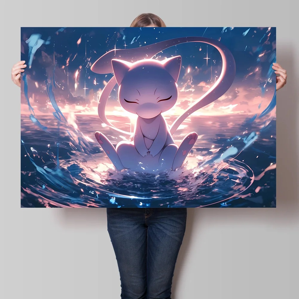 Home Decor Free Images - Canvas HD Prints Pokemon Mew Poster