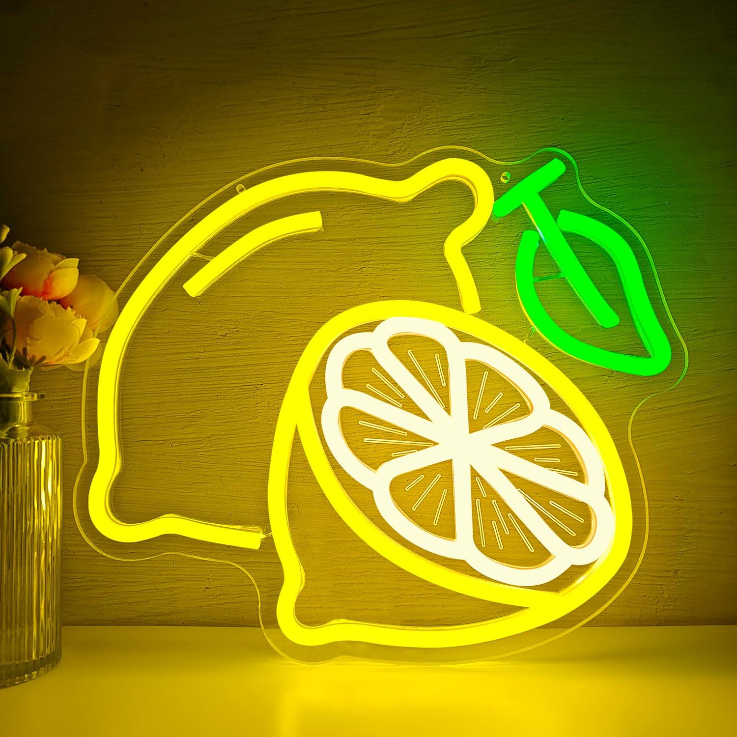 Home Decor Lighting - Lemon Neon Sign Dimmable LED Light
