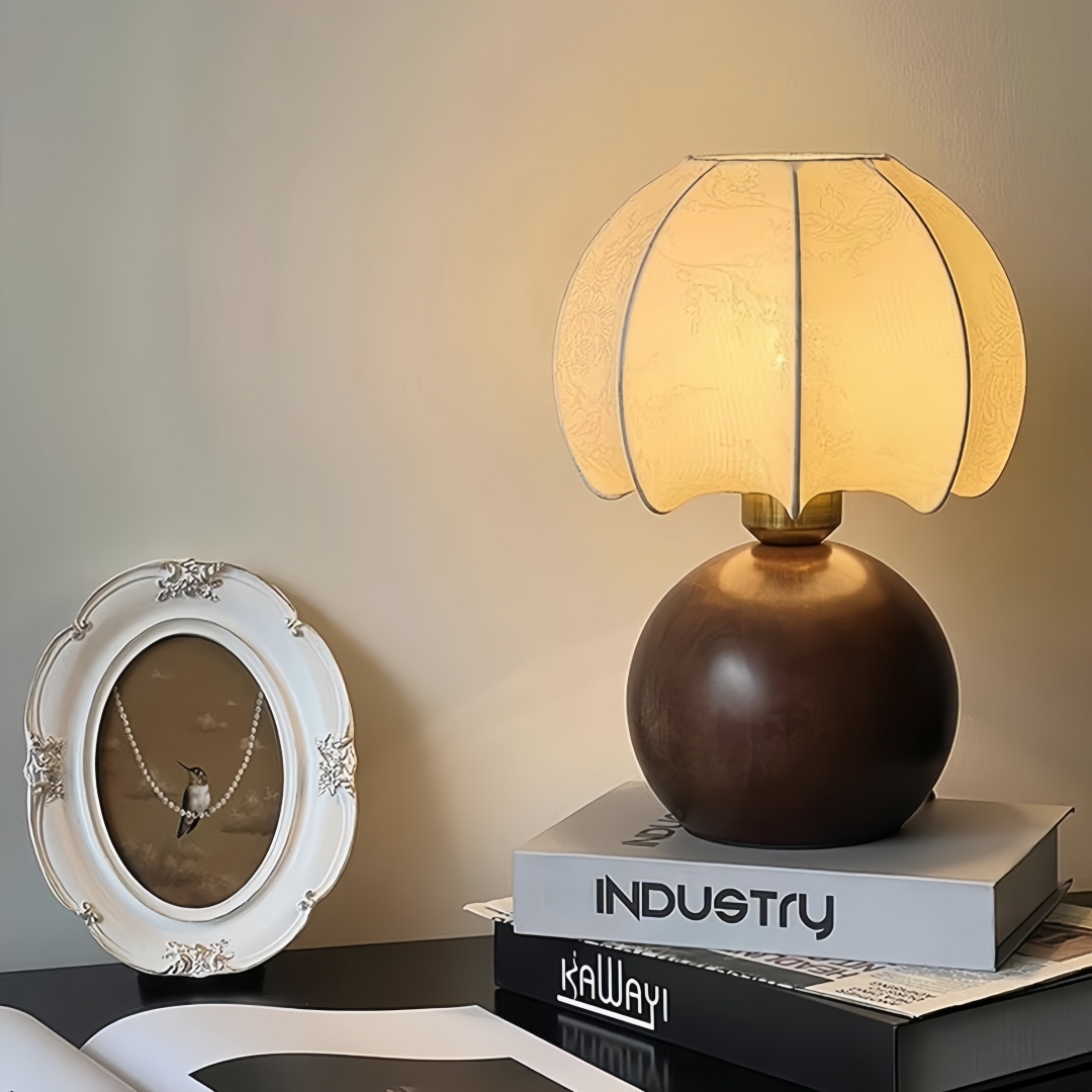 Home Decor Living Room - Vintage floral table lamp, medieval bedside