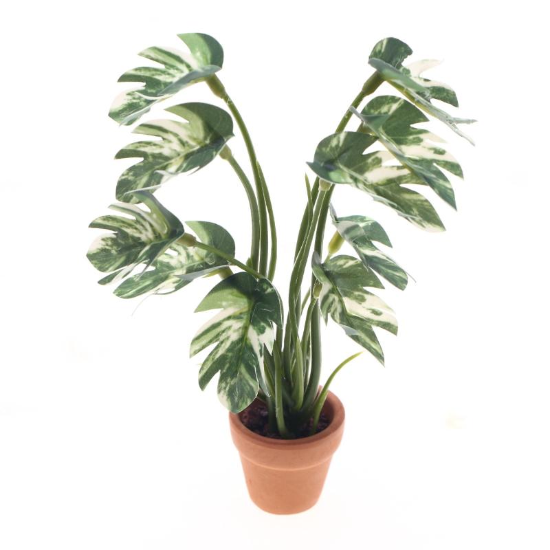 Home Decor Garden - New.1PC 1/12 Dollhouse Simulation Monstera Green
