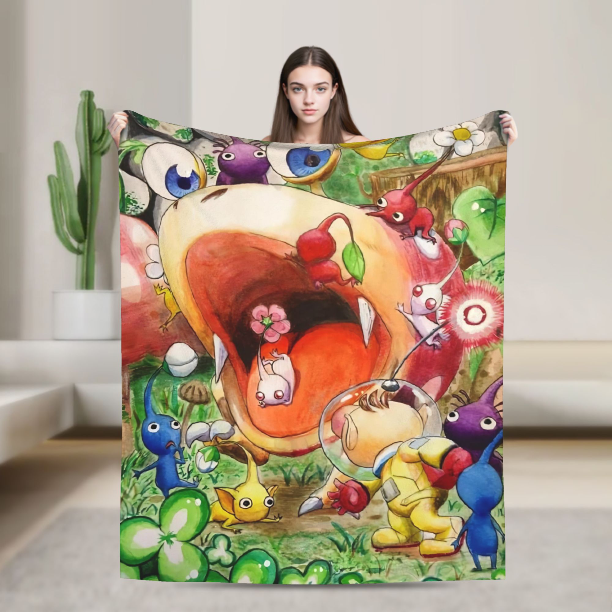 Home Decor Fallout 4 - Pikmin Game Blanket Warm Novelty Plush
