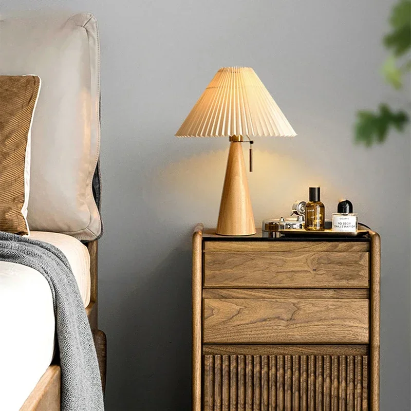 Home Decor Lighting - Retro Pleated Table Lamp Nordic Solid
