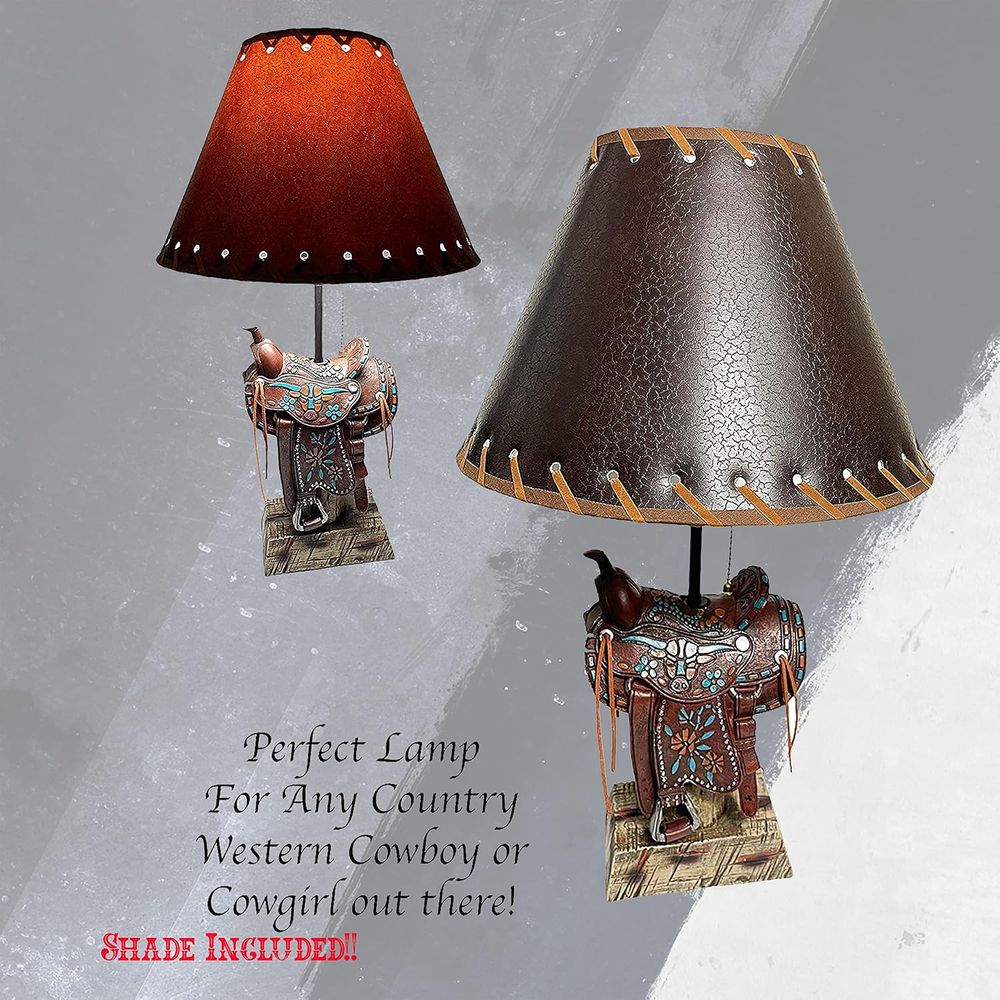 Western Brown and Teal Longhor - Home Decor Living Room 评论和价格
