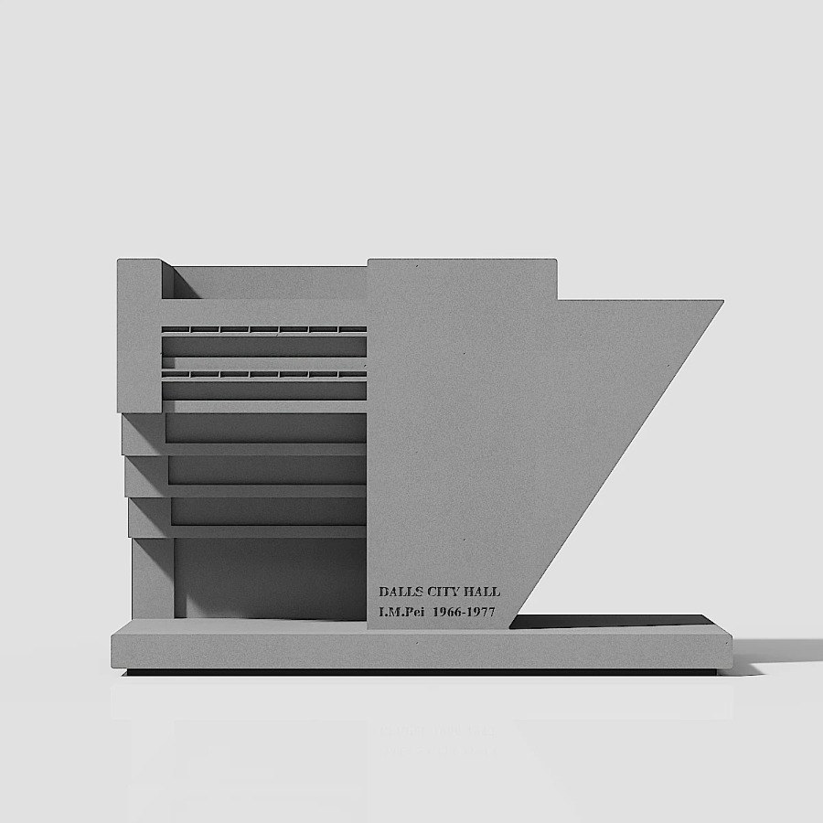 I M Pei Dallas City Hall Cemen - Home Decor Dallas 评论和价格