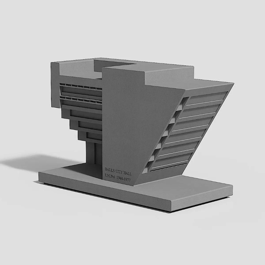 I M Pei Dallas City Hall Cemen - Home Decor Dallas 评论和价格