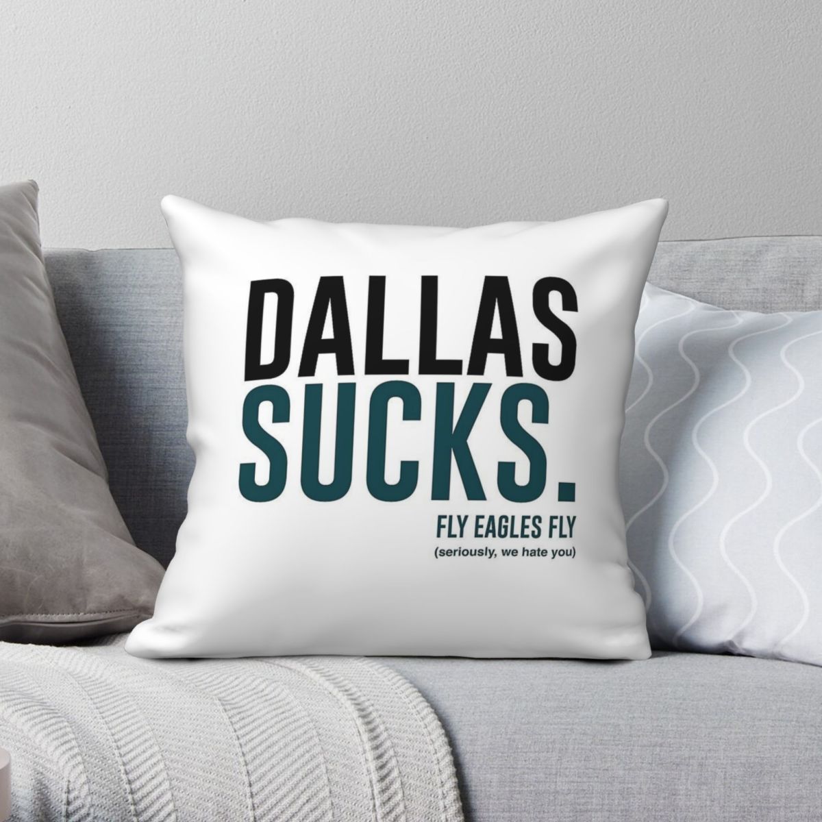 Dallas Sucks Fly Eagles Fly Sq - Home Decor Dallas 评论和价格