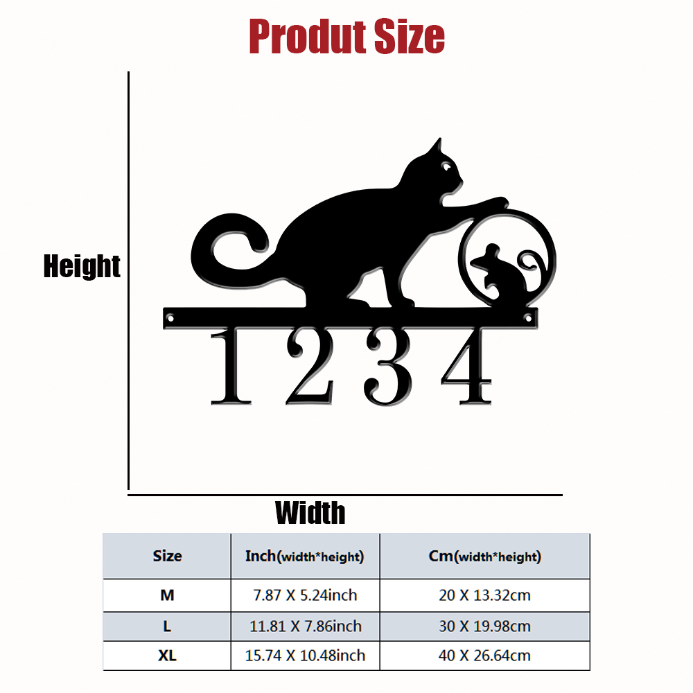 1Pc Custom cat Metal Door Stre - Home Decor Garden 评论和价格