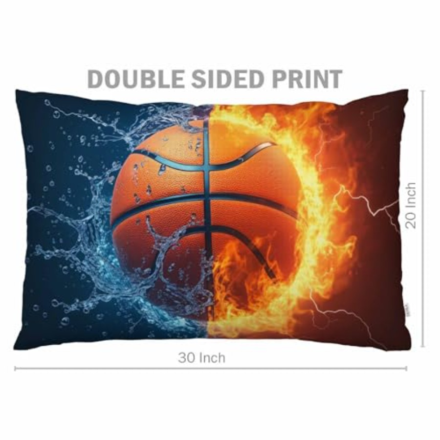 Throw Pillow Cover Fire and Ic - Decorative Throw Pillow 评论和价格