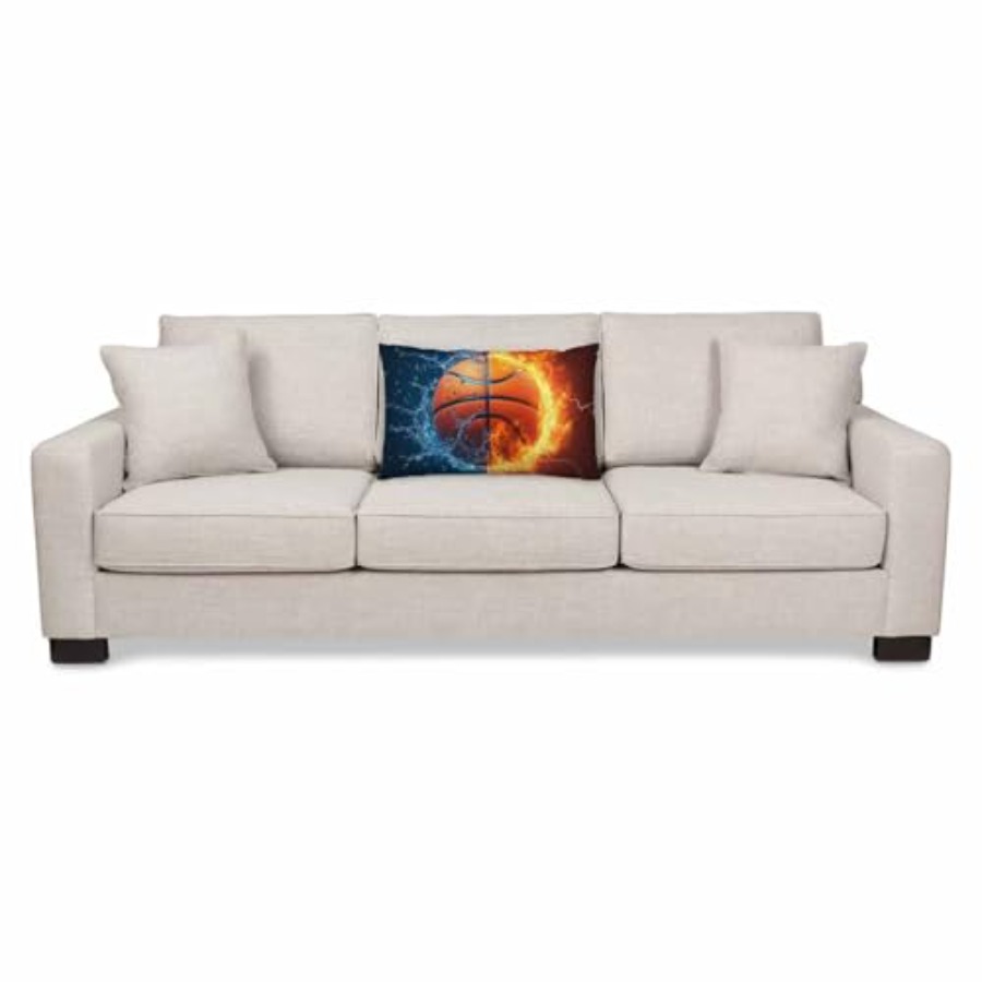 Throw Pillow Cover Fire and Ic - Decorative Throw Pillow 评论和价格