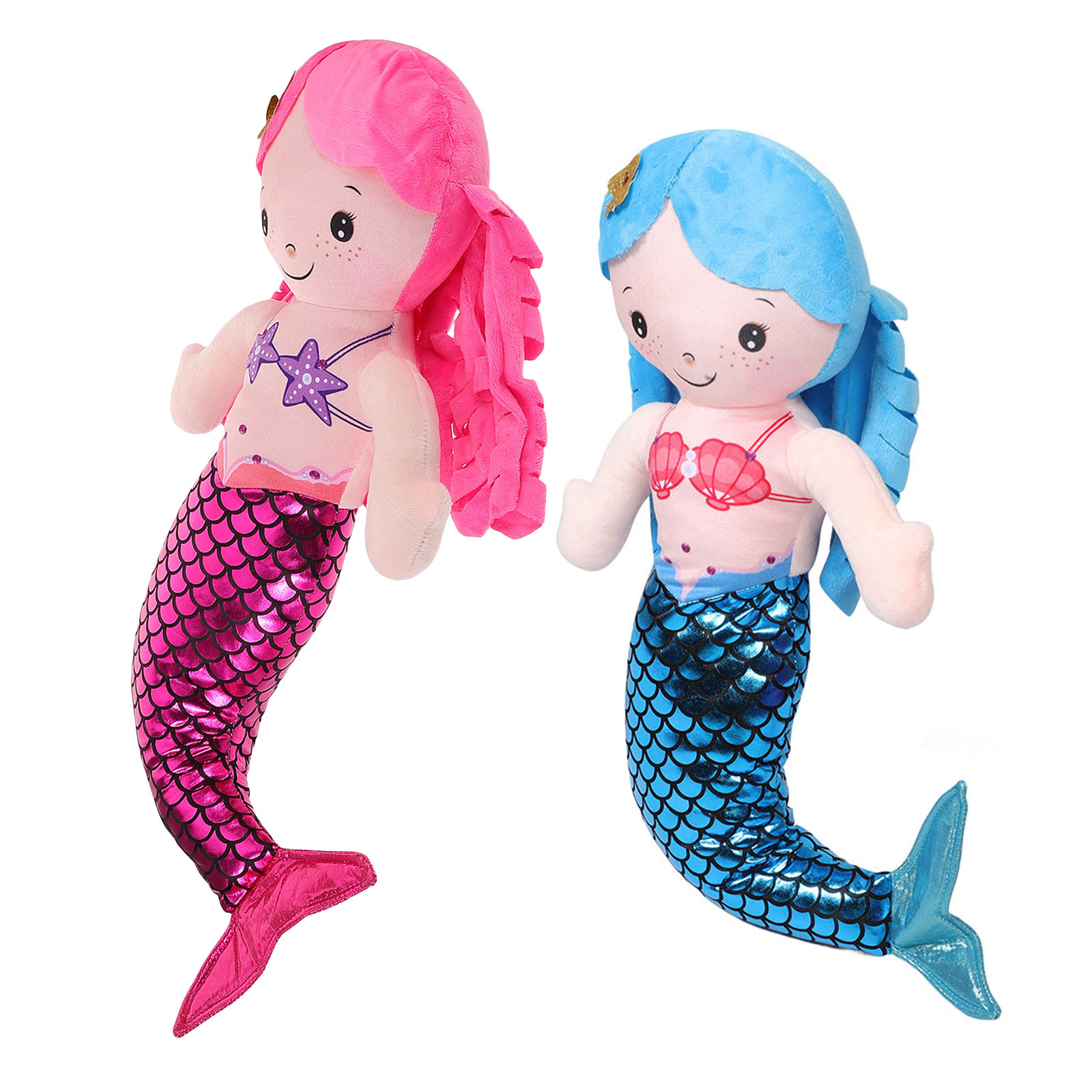 2Pcs Mermaid Pillow Soft Stuff - Decorative Throw Pillow 评论和价格
