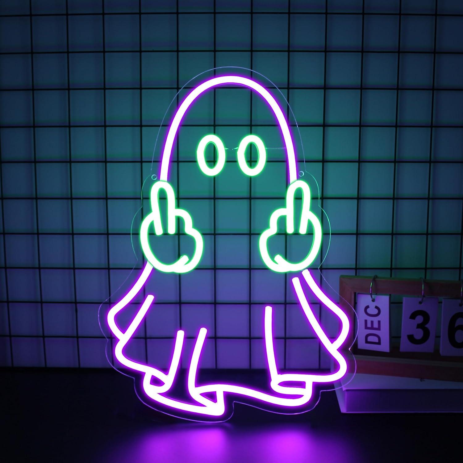 Ghost Neon Sign USB Powered LE - Home Decor Lighting 评论和价格
