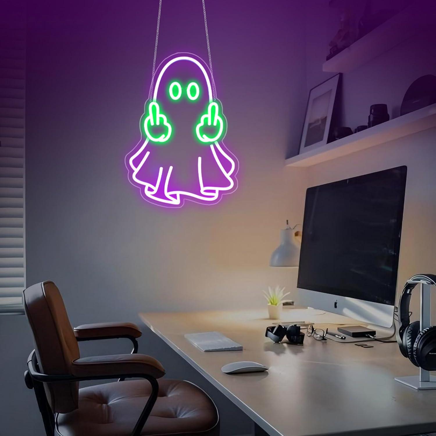 Ghost Neon Sign USB Powered LE - Home Decor Lighting 评论和价格