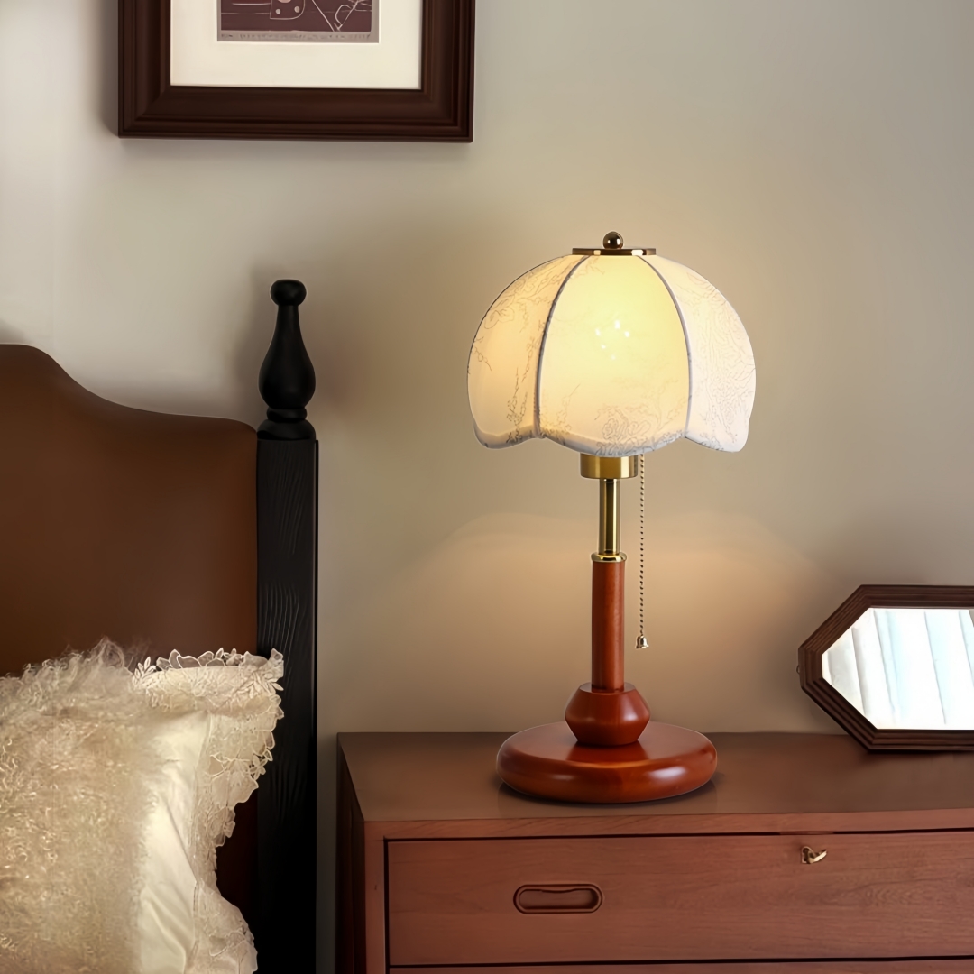 Vintage Scalloped Dome Table L - Home Decor Lighting 评论和价格
