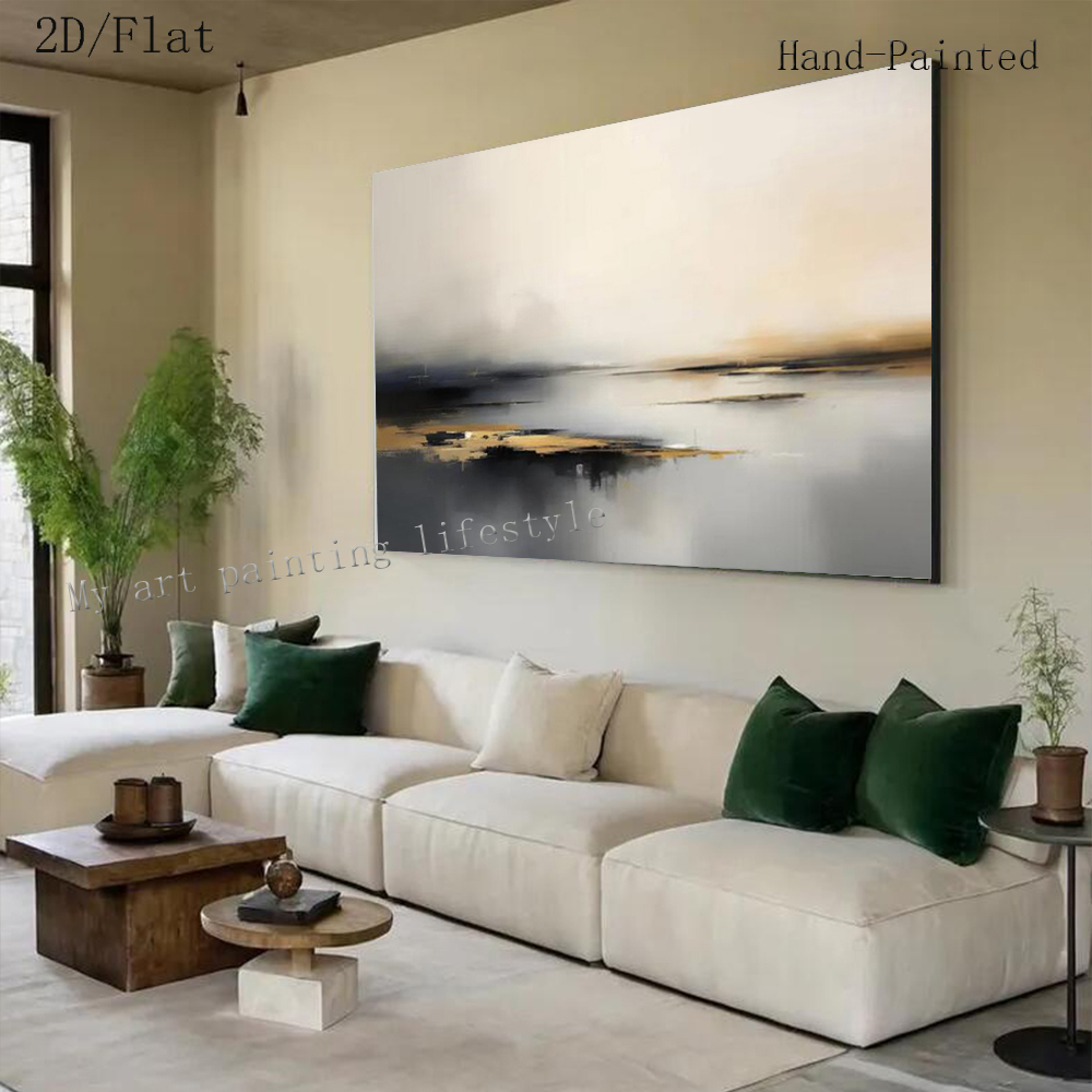 Large Abstract Oil Painting Ha - Home Decor Free Images 评论和价格