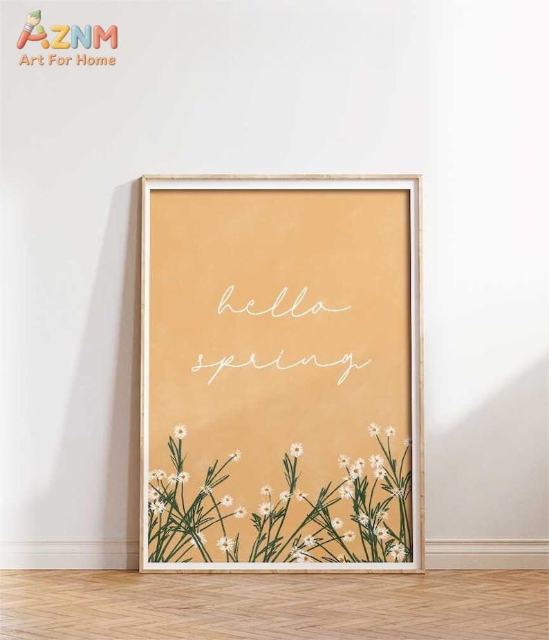 AZNM Unframed Canvas Print Hel - Home Decor Yellow 评论和价格