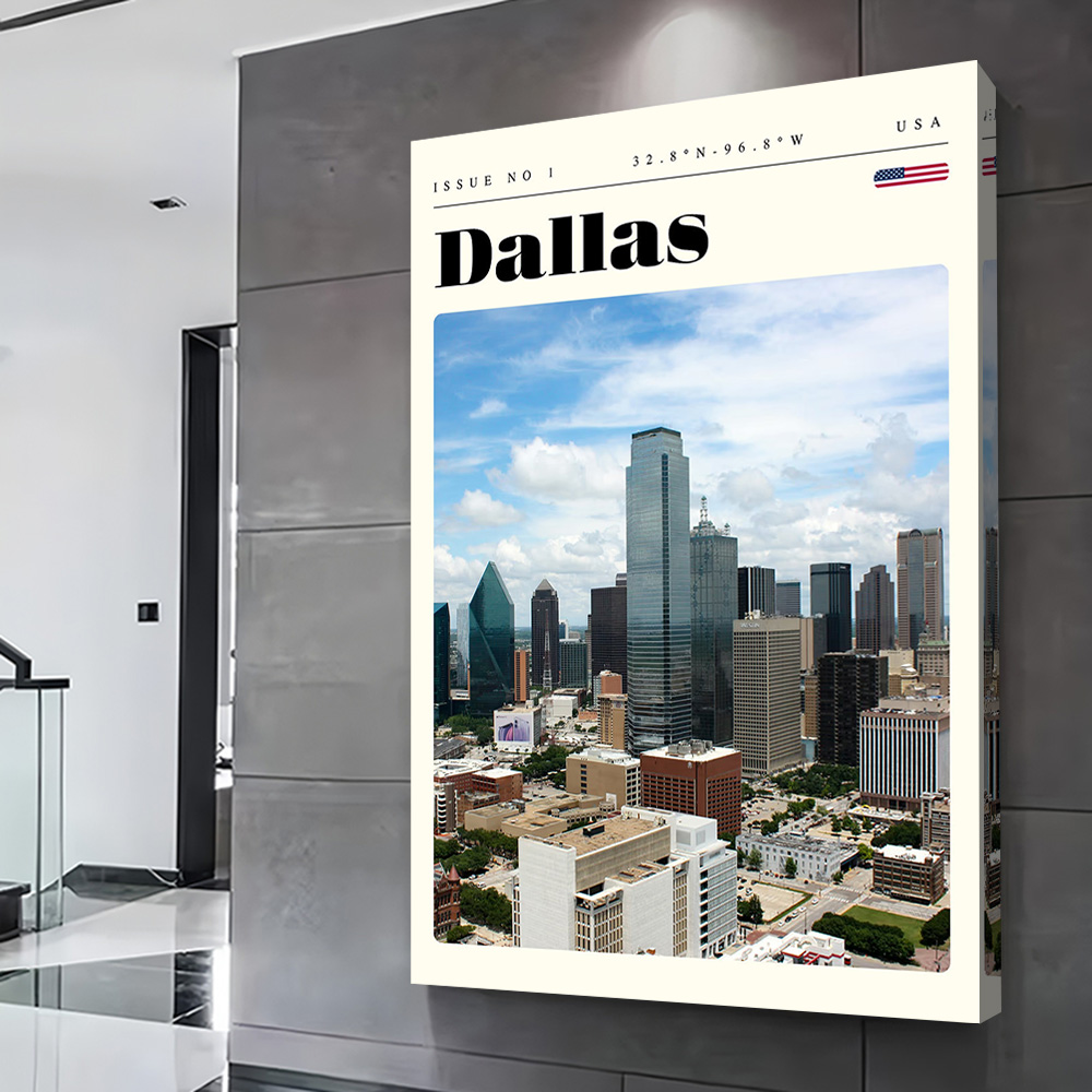 Dallas Texas Travel Printing P - Home Decor Dallas 评论和价格
