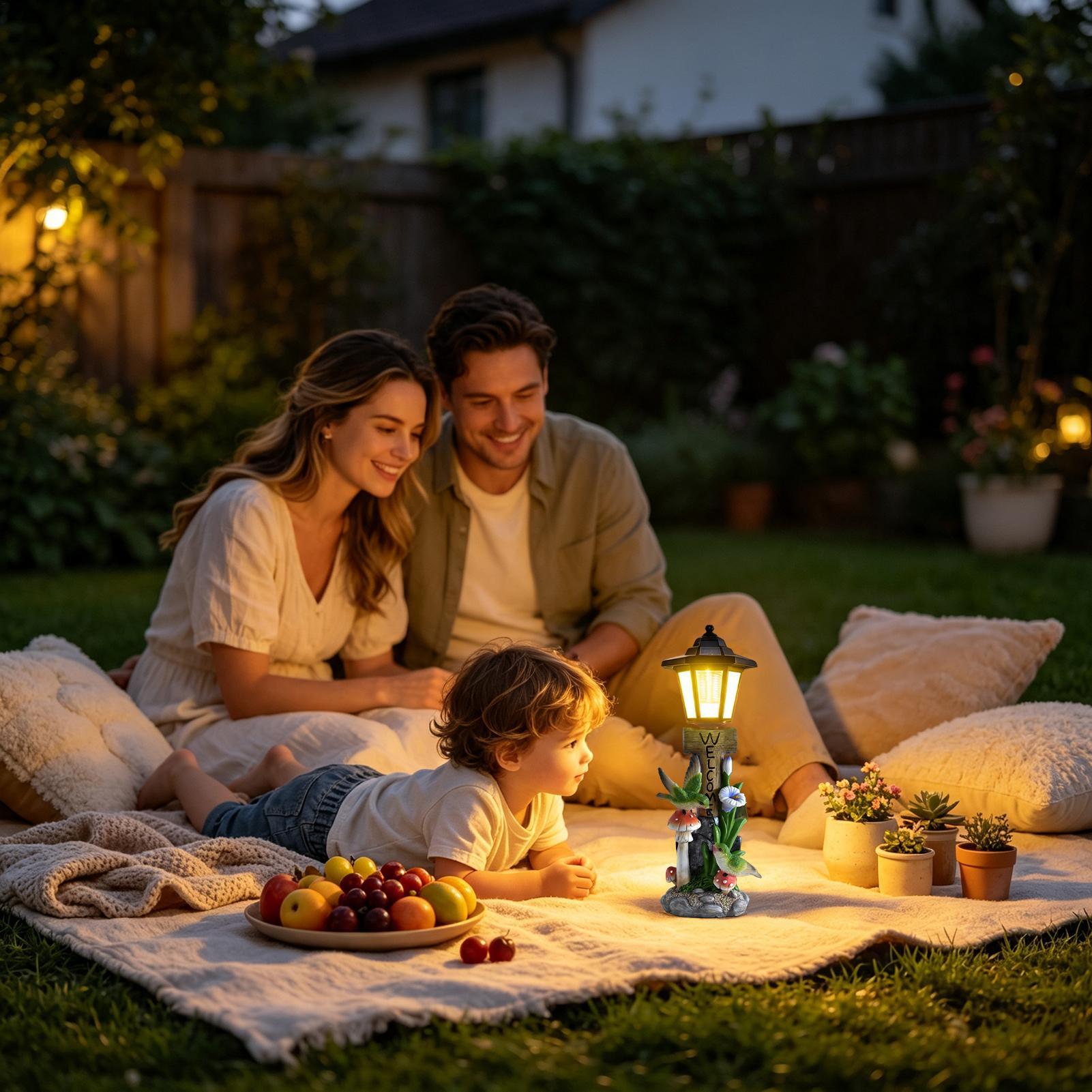 Solar Garden Lights Statue Aut - Home Decor Garden 评论和价格