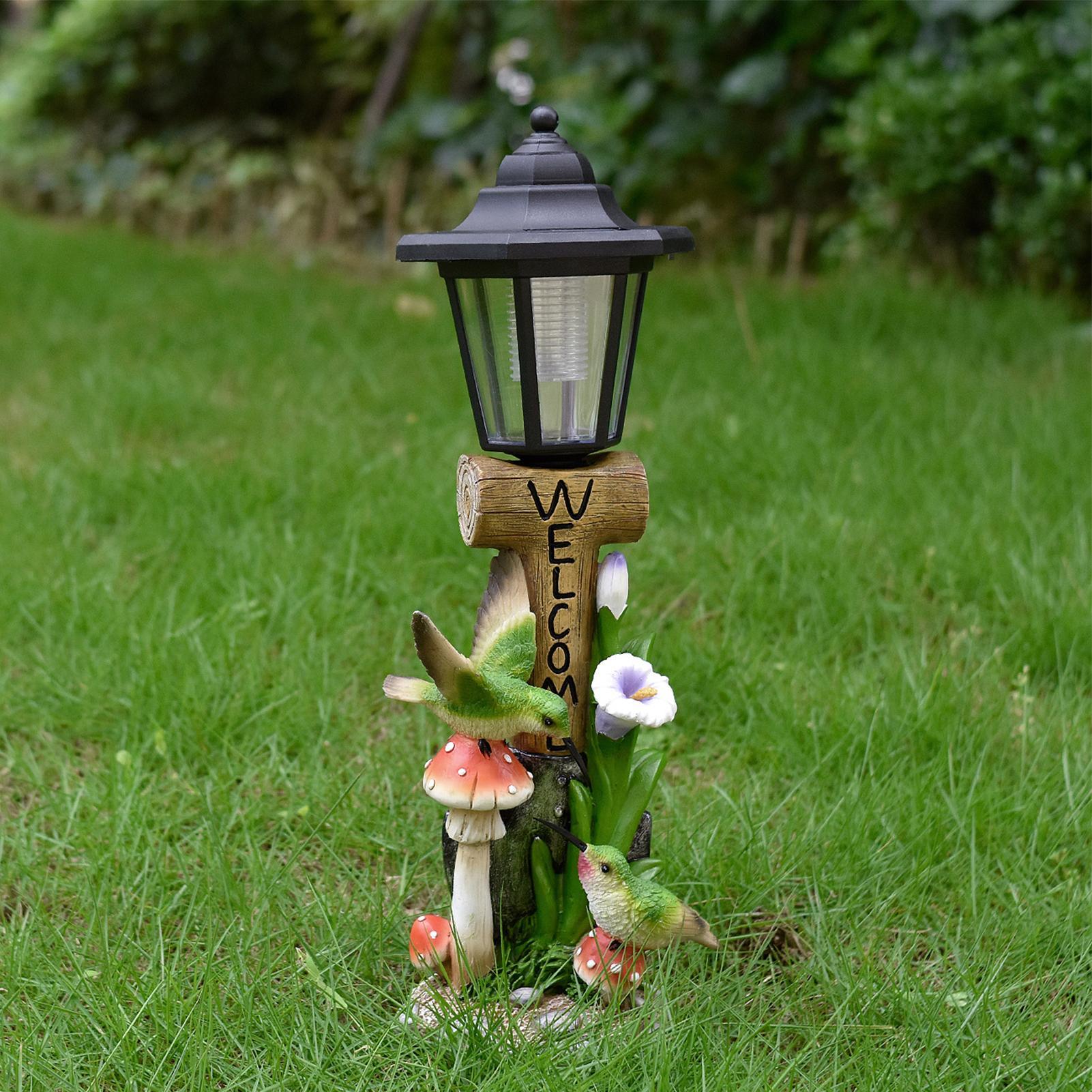 Solar Garden Lights Statue Aut - Home Decor Garden 评论和价格