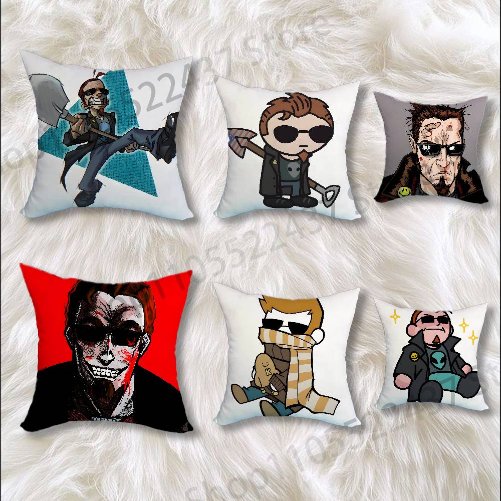 The P-Postal D-Dude Print Thro - Decorative Throw Pillow 评论和价格