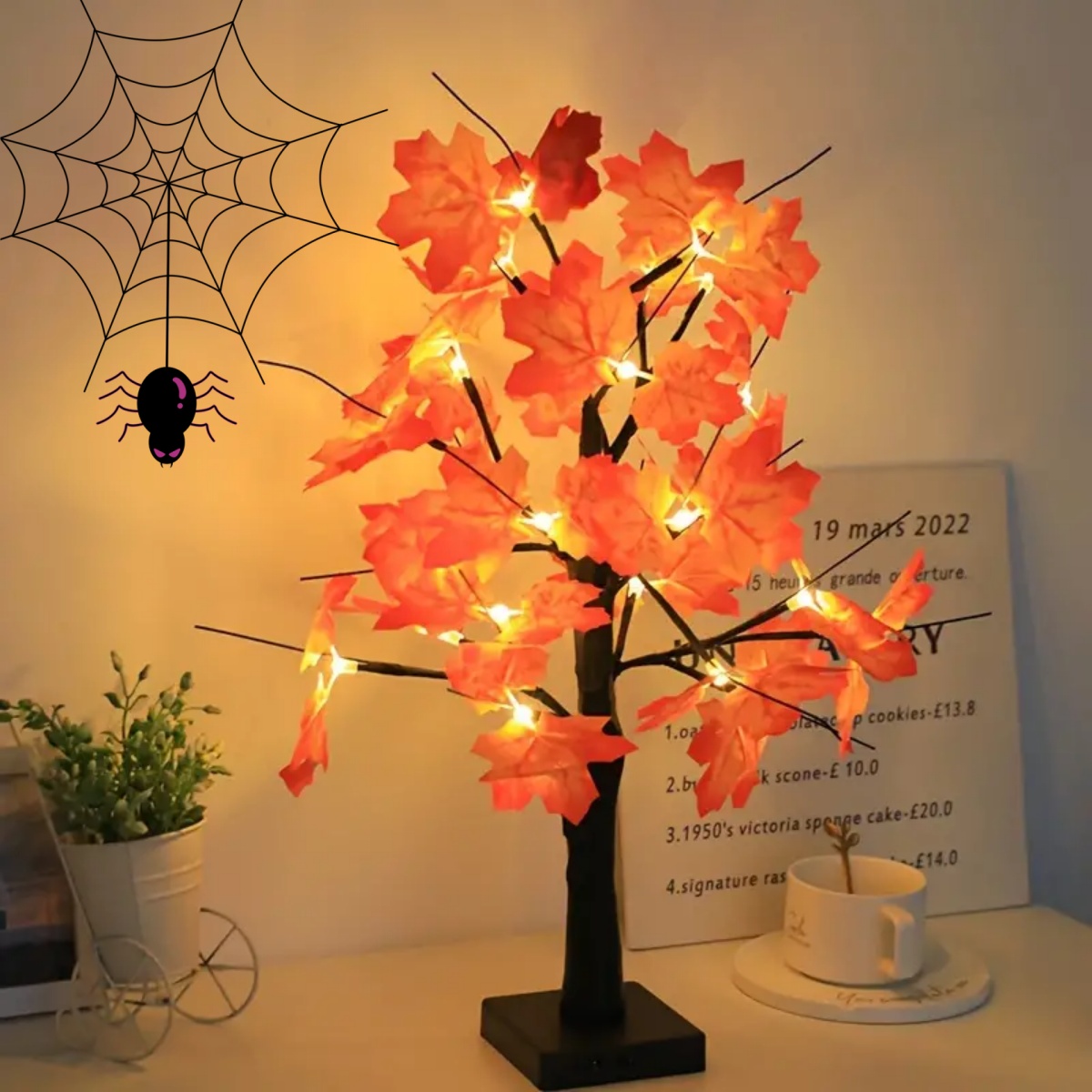 1pc 24 LED Artificial Black Bi - Home Decor Fallout 4 评论和价格