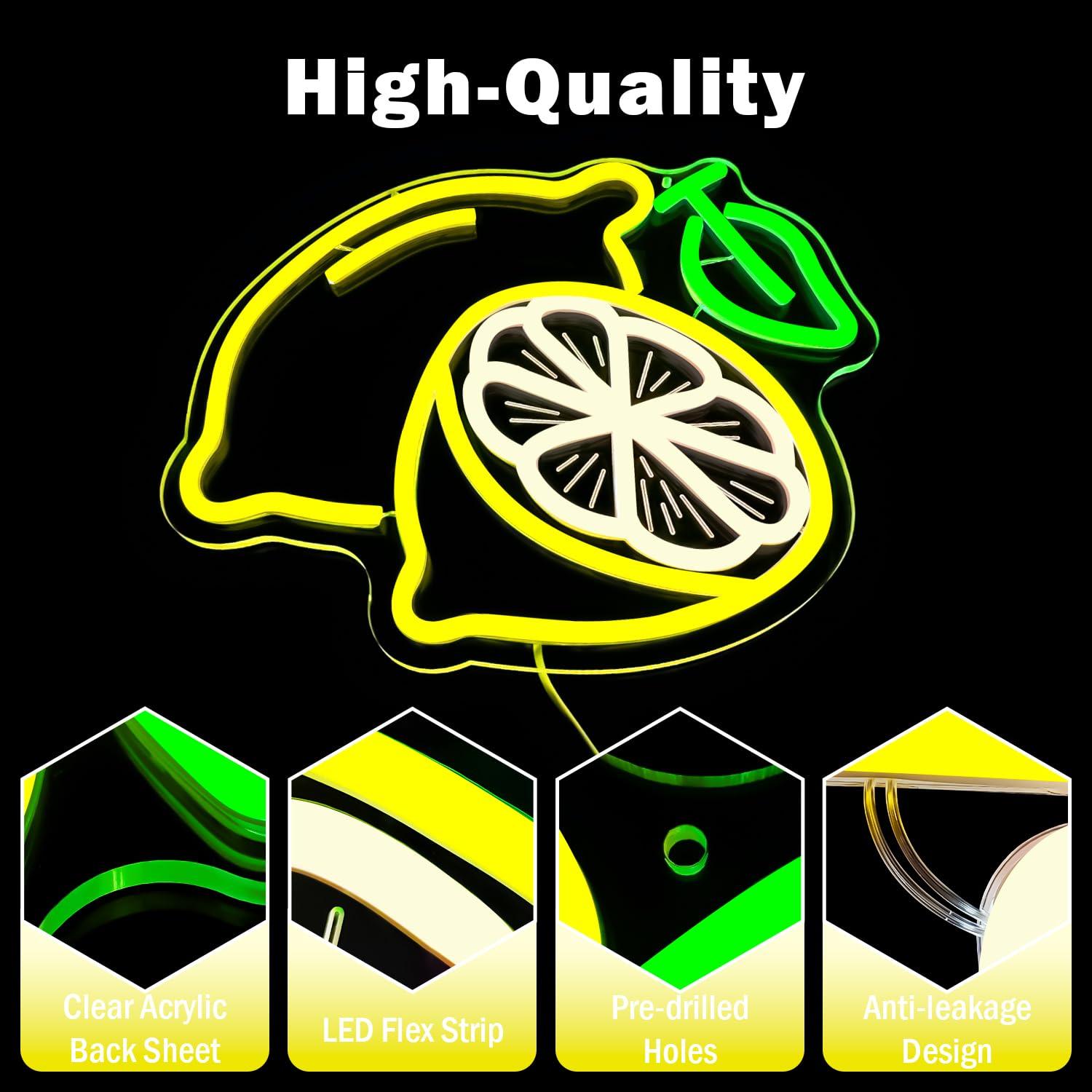 Lemon Neon Sign Dimmable LED L - Home Decor Lighting 评论和价格