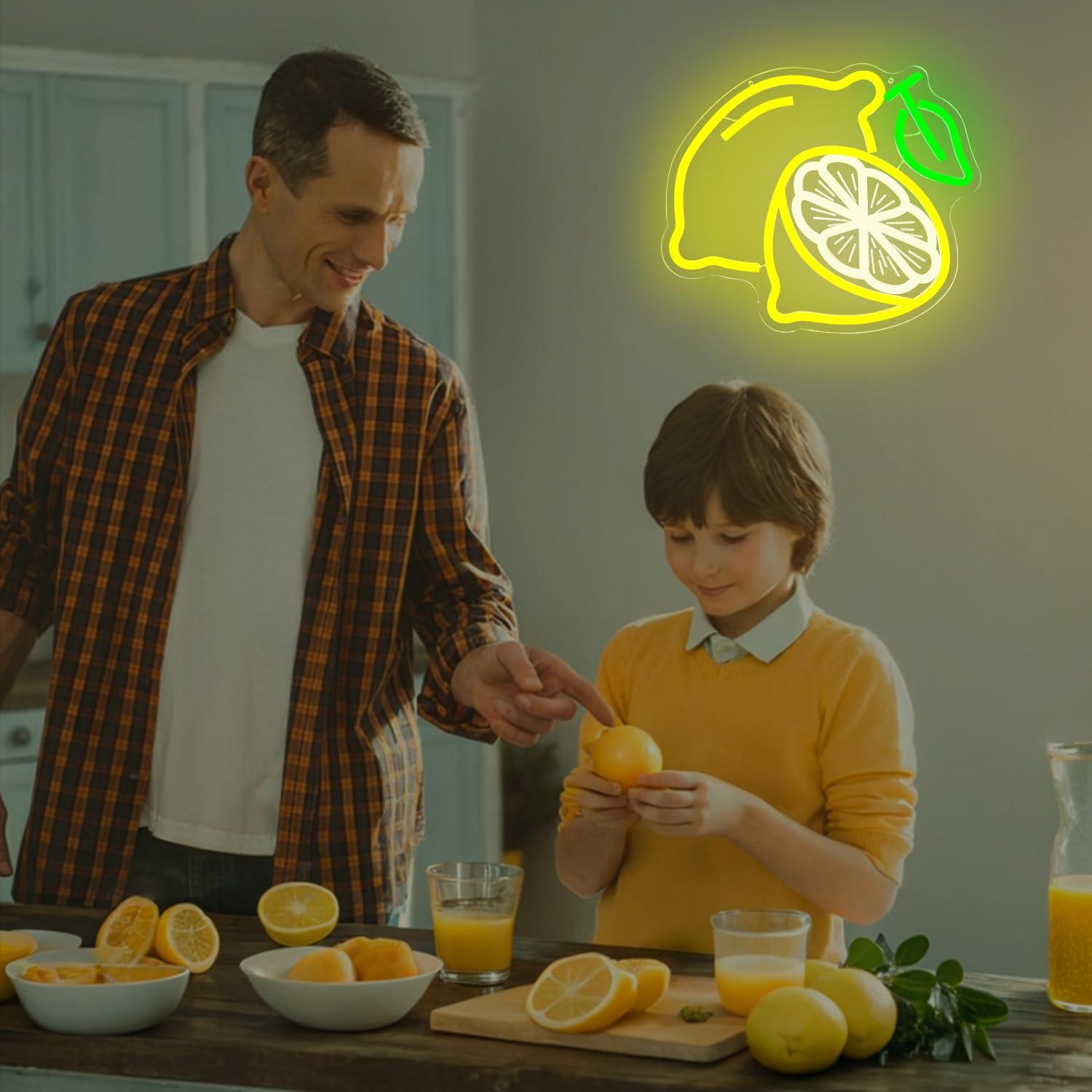 Lemon Neon Sign Dimmable LED L - Home Decor Lighting 评论和价格