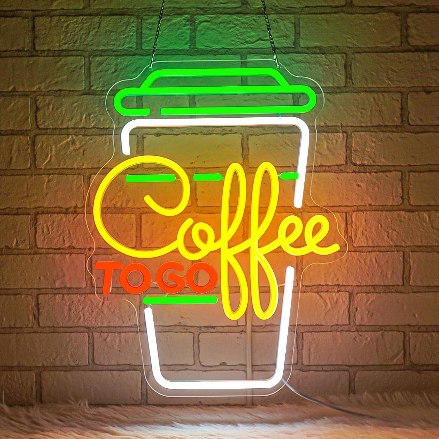 Coffee Neon Sign USB Dimmable  - Home Decor Lighting 评论和价格
