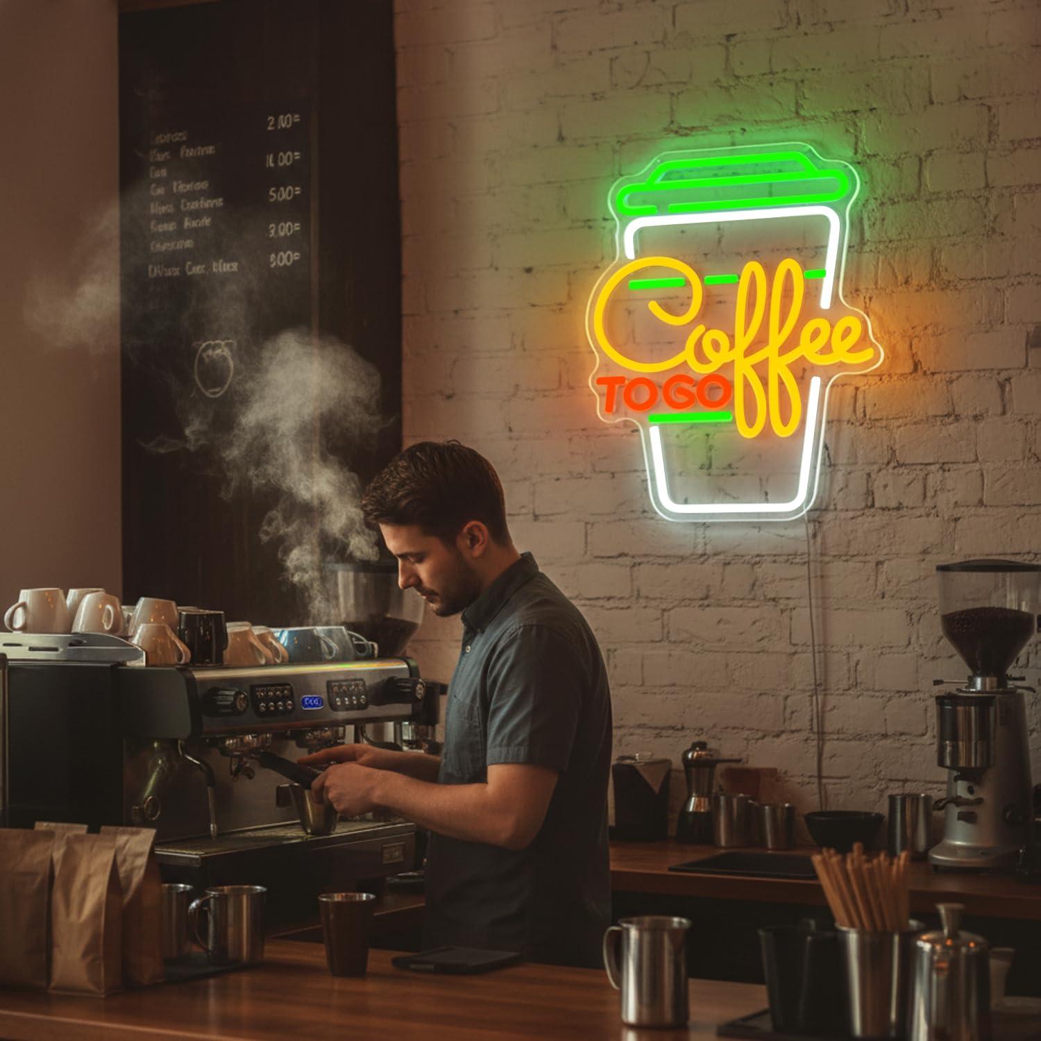 Coffee Neon Sign USB Dimmable  - Home Decor Lighting 评论和价格