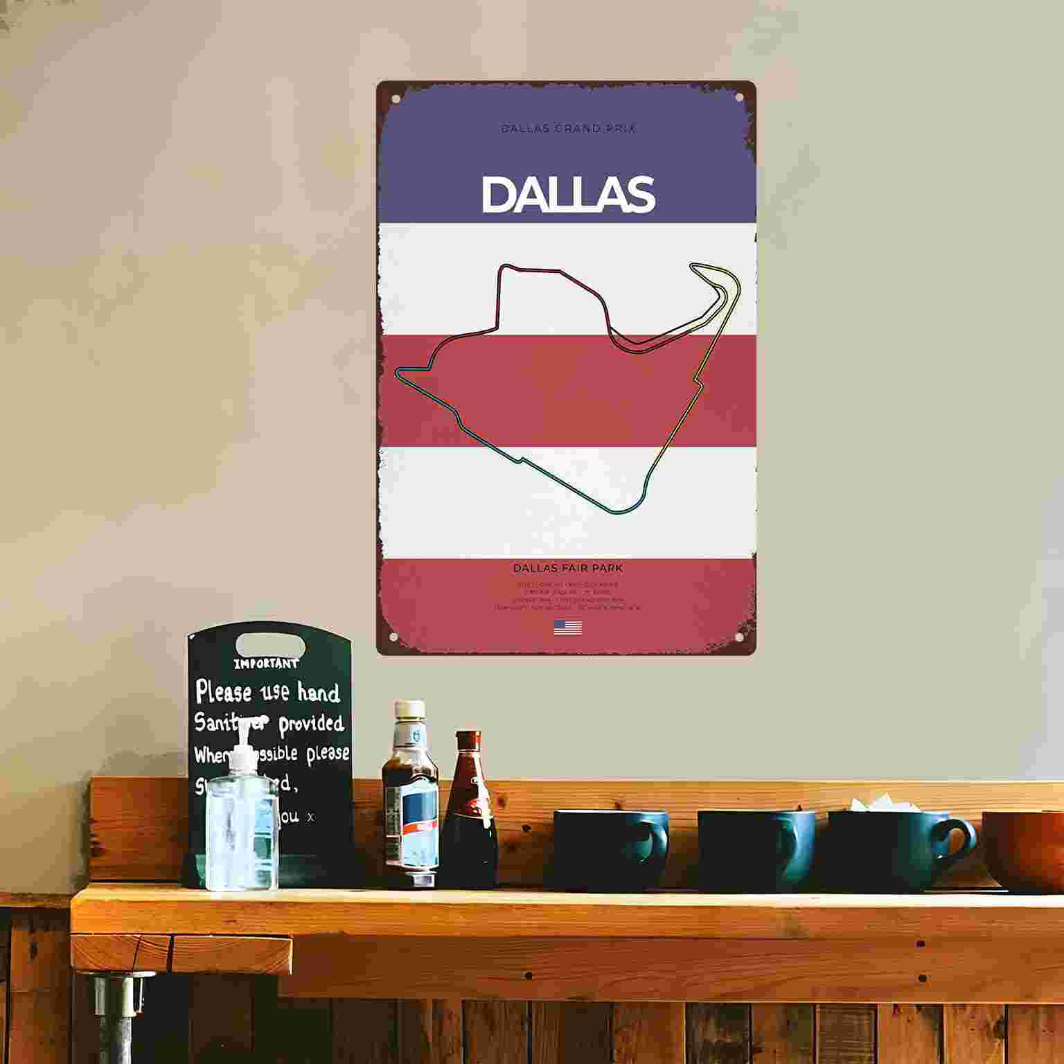 2D FLAT 1pc Dallas Grand Prix  - Home Decor Dallas 评论和价格