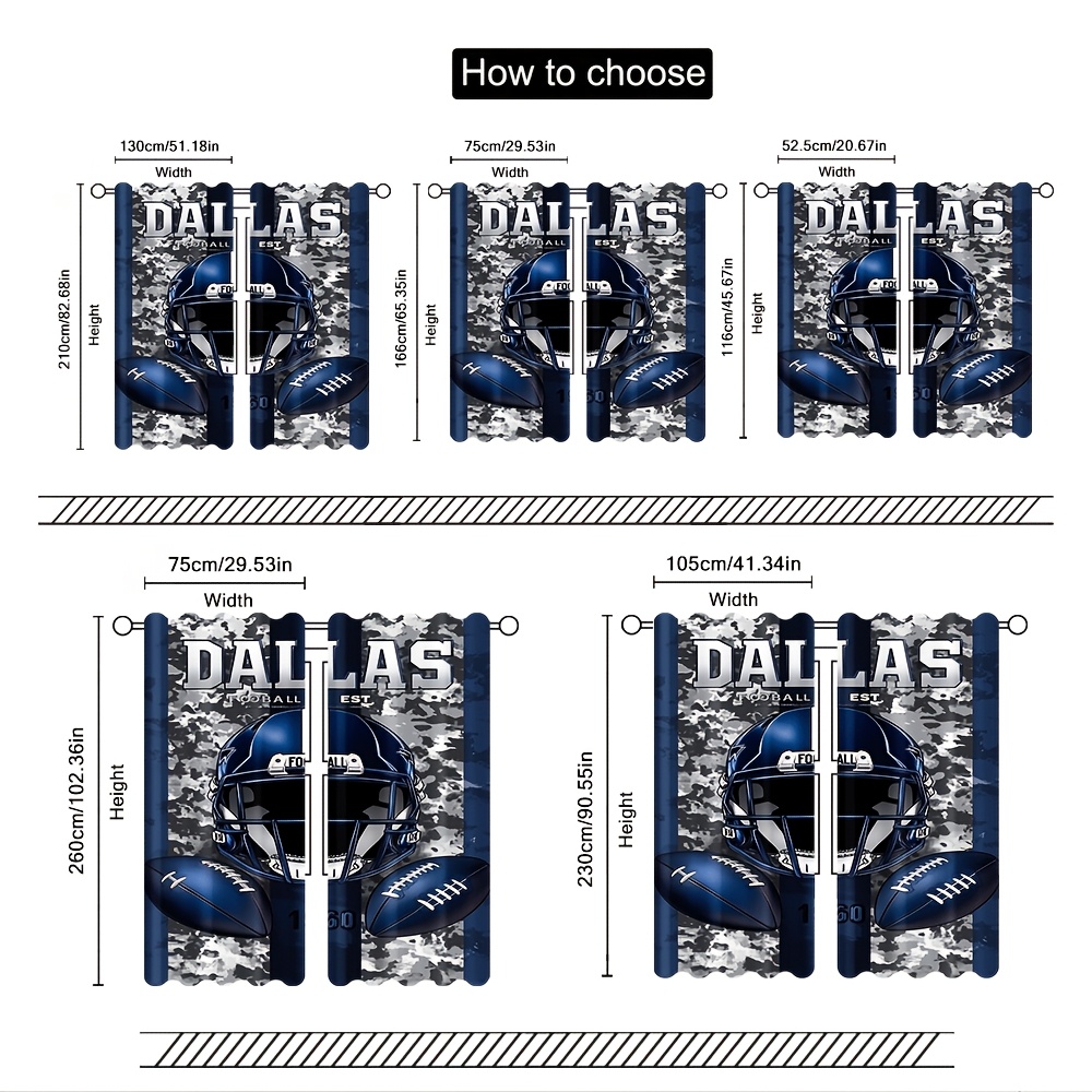 Dallas Football Door Curtains  - Home Decor Dallas 评论和价格