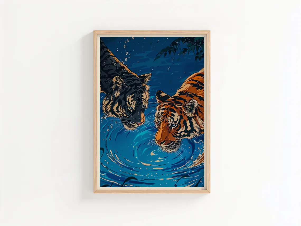 Twilight Tiger Poster | Anime  - Home Decor Japanese 评论和价格