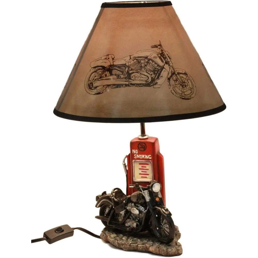 Vintage Retro Black Motorcycle - Home Decor Lighting 评论和价格