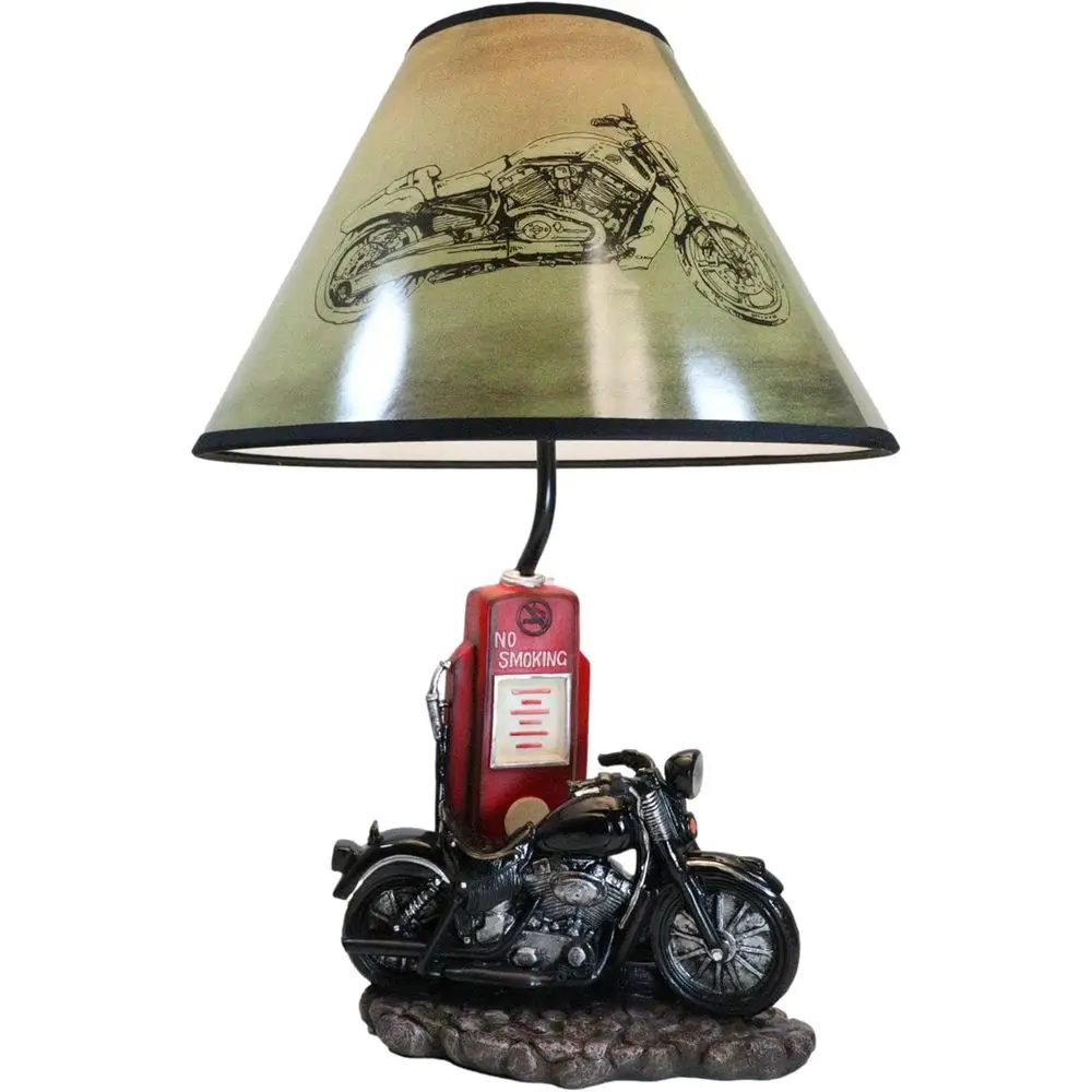 Vintage Retro Black Motorcycle - Home Decor Lighting 评论和价格