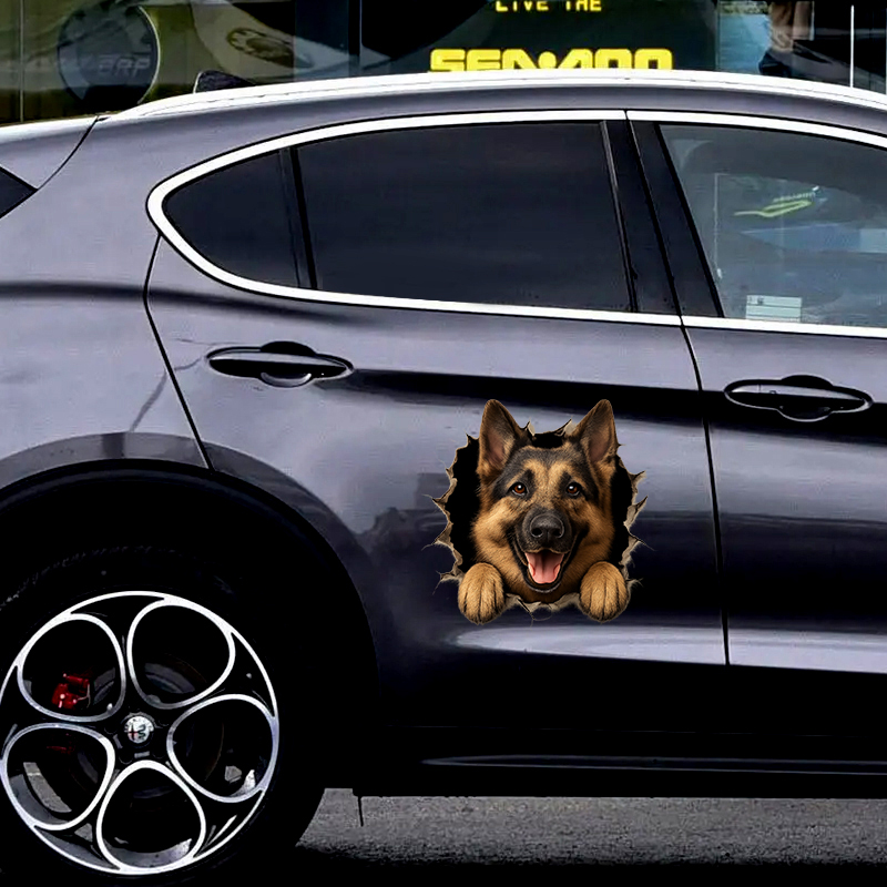 3D German Shepherd “Wall Break - Germany Home Decor 评论和价格