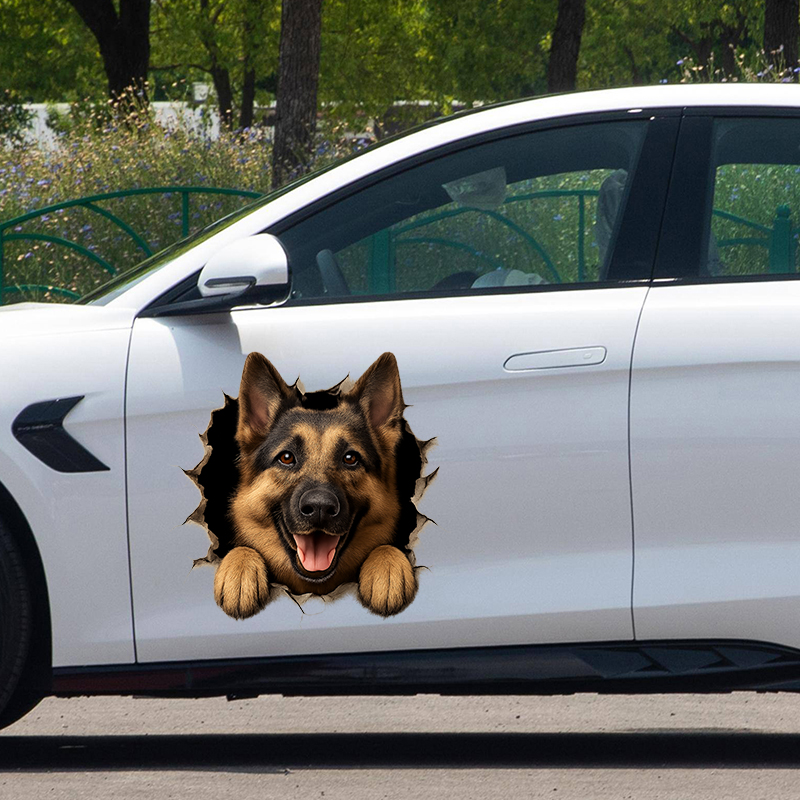 3D German Shepherd “Wall Break - Germany Home Decor 评论和价格