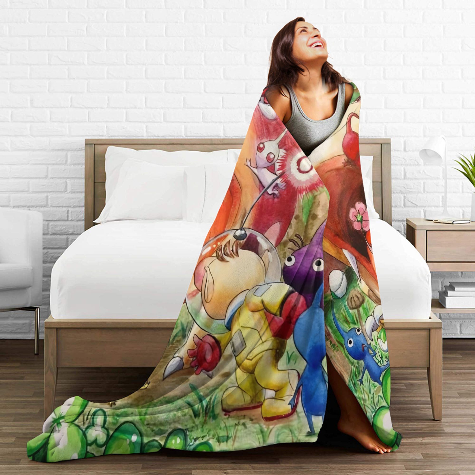 Pikmin Game Blanket  Warm Nove - Home Decor Fallout 4 评论和价格