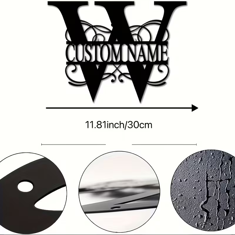 Classic Custom Monogram Metal  - Home Decor Garden 评论和价格