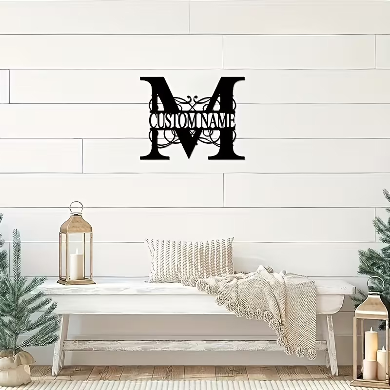 Classic Custom Monogram Metal  - Home Decor Garden 评论和价格