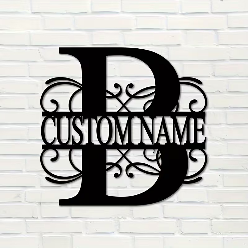 Classic Custom Monogram Metal  - Home Decor Garden 评论和价格