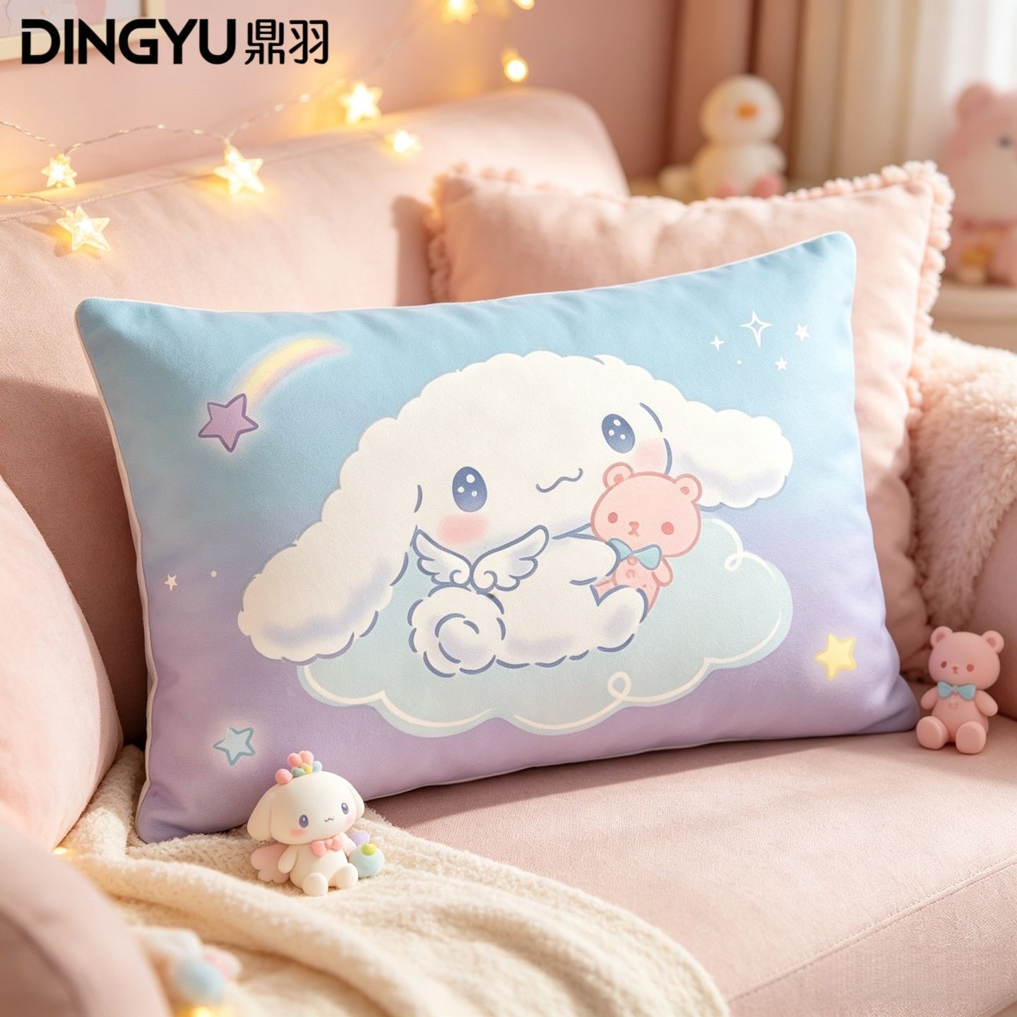 Hello Kitty Cartoon Crystal Ve - Decorative Throw Pillow 评论和价格
