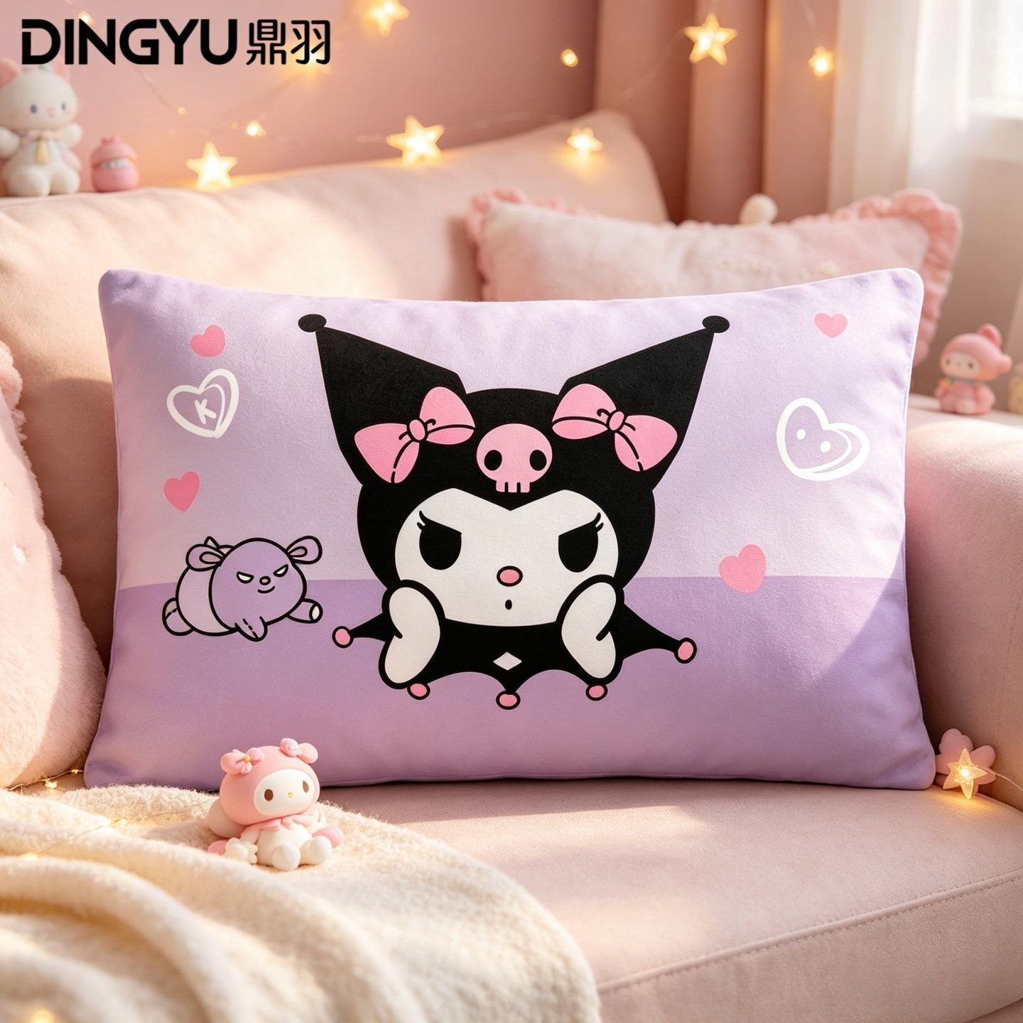 Hello Kitty Cartoon Crystal Ve - Decorative Throw Pillow 评论和价格