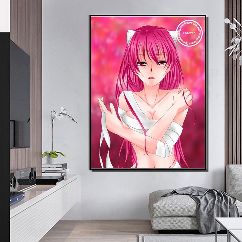 5D Elfen Lied Anime Diamond Rh - Home Decor Japanese 评论和价格
