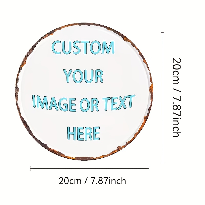 Custom Round Metal Tin Sign, P - Home Decor Free Images 评论和价格