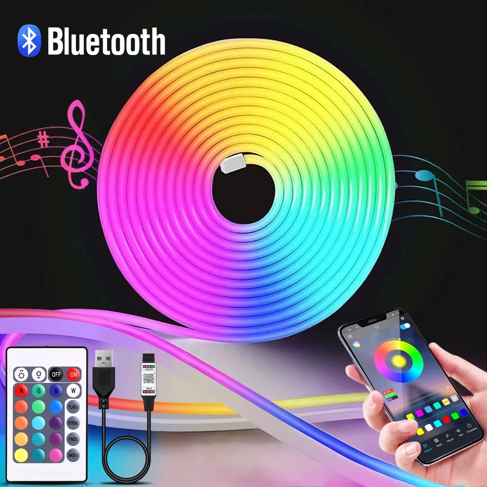 1-5m RGB LED Neon Strip Light  - Home Decor Lighting 评论和价格