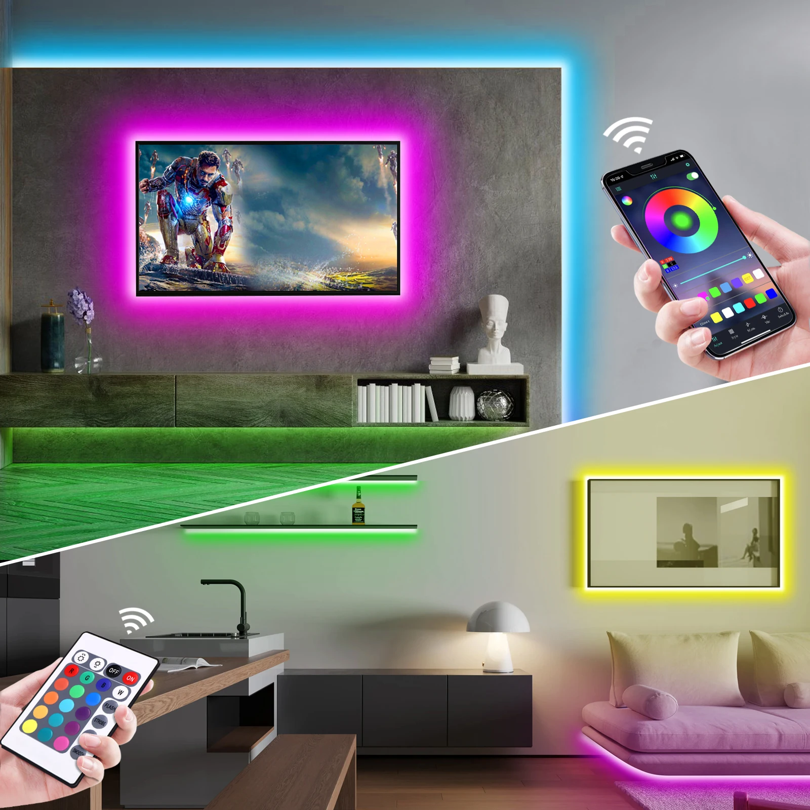 1-5m RGB LED Neon Strip Light  - Home Decor Lighting 评论和价格